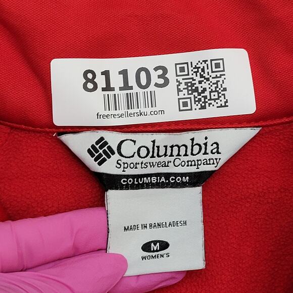 Ohio-State OSU Track Jacket Womens Medium 18x23 Red White Colorblock Raglan - Picture 7 of 10